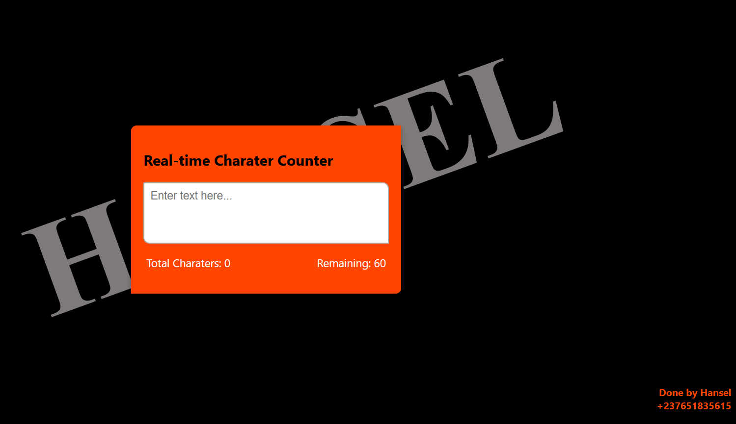 Character Counter
